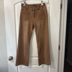 High-Rise Women’s Jeans in Brown - Wide Leg